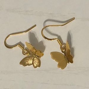 Gold Butterfly Earrings